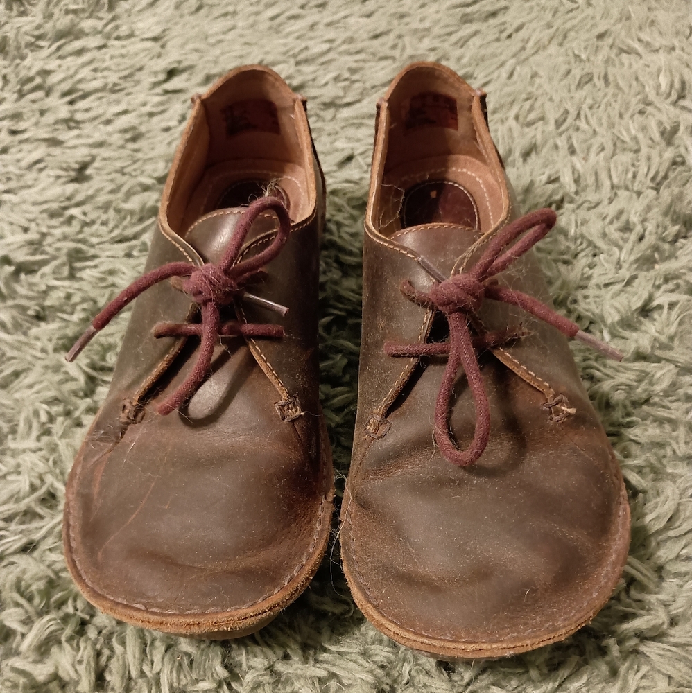 Clarks Unstructured Tan Leather Footwear